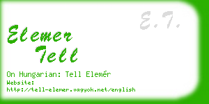 elemer tell business card